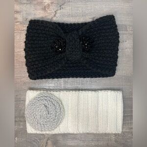 NWOT Women’s Winter Headbands Black Sequins Cream Grey